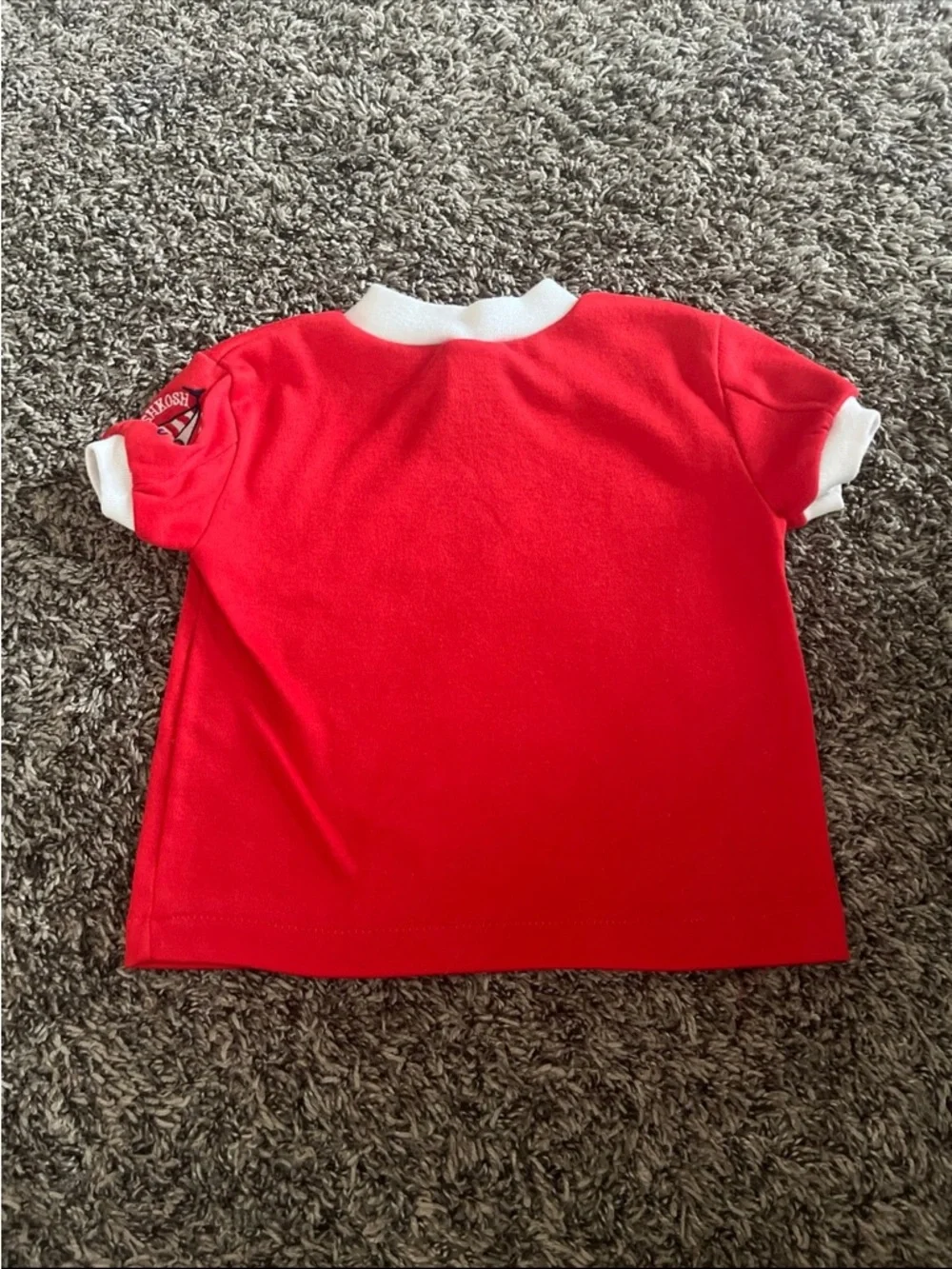 Vintage OshKosh B'gosh Red Ringer Tee Sailing Embroidered 12M